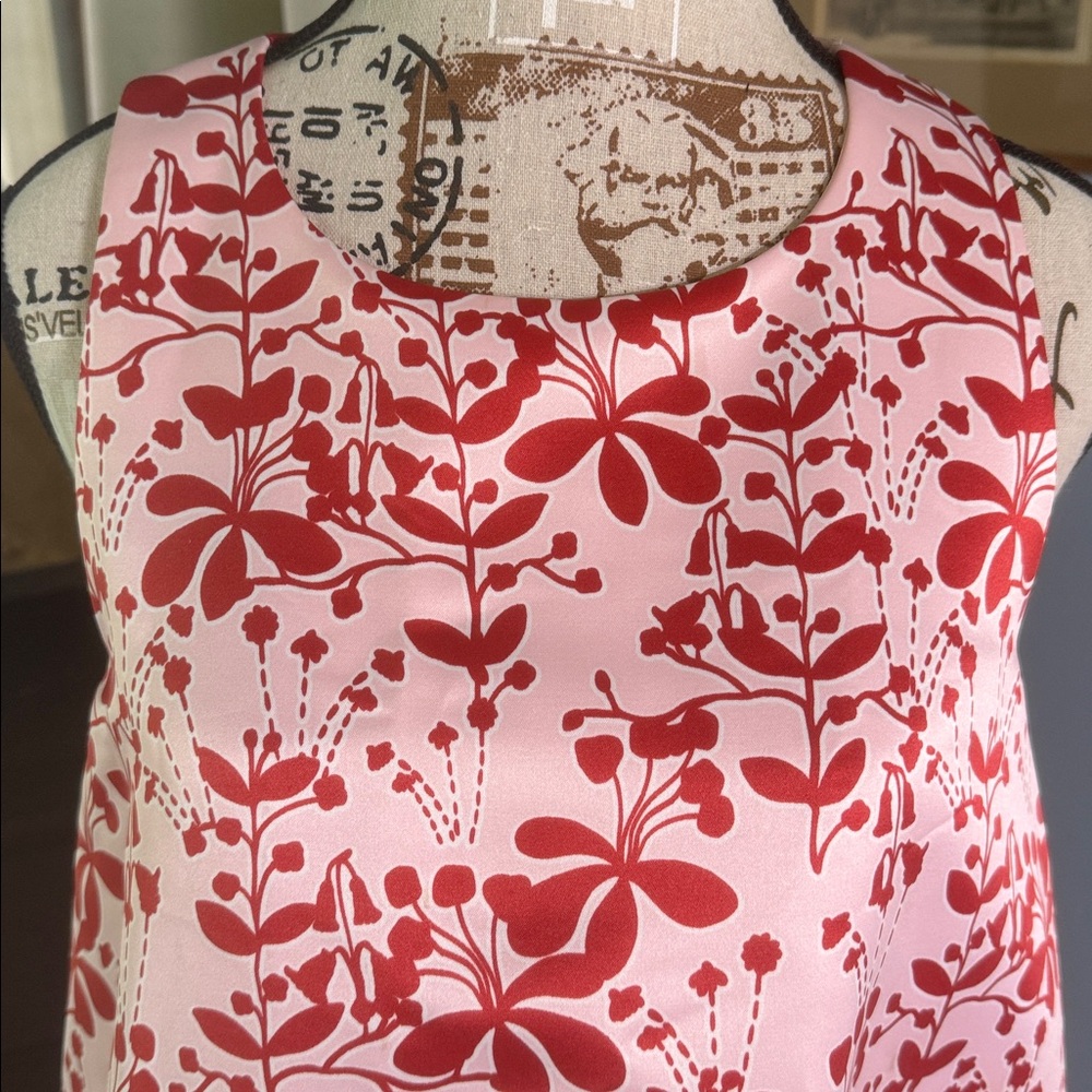 Anthropologie Cynthia Rowley Chestnut Hill Red Motif Mini Swing Dress NWT - Picture 3 of 16
